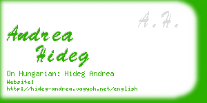 andrea hideg business card